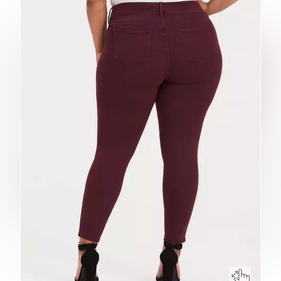 Torrid Jegging - Super Stretch Burgundy Red Women's Burgundy Jeans 16T - Picture 2 of 7